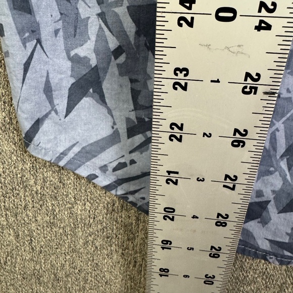 Columbia Rapid Rivers Short Sleeve Shirt Bluestone Dye Palms Men's Size Small - Picture 5 of 5